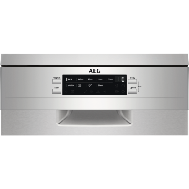 AEG FFB73527ZM 7000 GlassCare Freestanding Slimline Dishwasher with AirDry Technology + 10 Place Place Settings