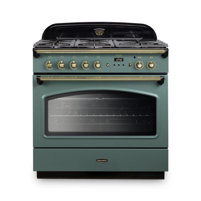 Rangemaster CLAS90FXDFFMG/B 90cm Dual Fuel Range Cooker
