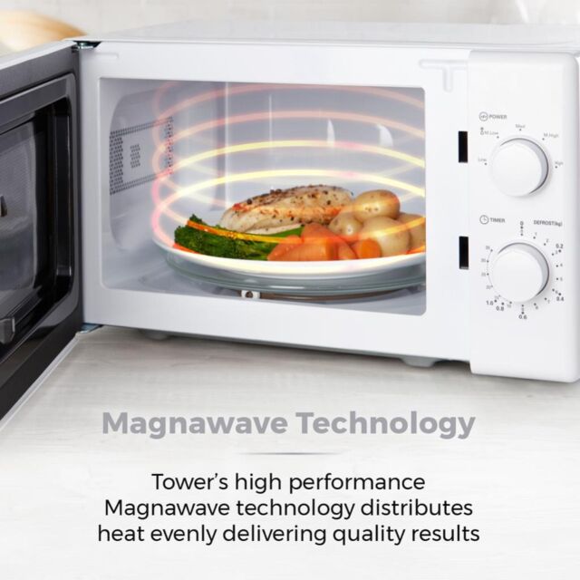 Tower T24034WHT Microwave Manual 700W 20L - White
