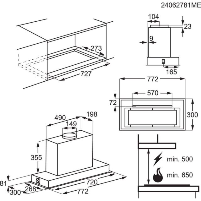 AEG GDG969AB 90cm Canopy Cooker Hood