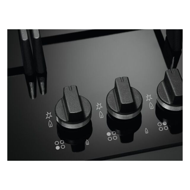 AEG HKB64450NB 8000 Gas on Glass Gas Hob with Hob2Hood