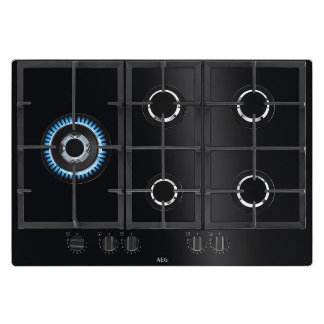 AEG HKB75820NB 6000 Gas on Glass Gas Hob