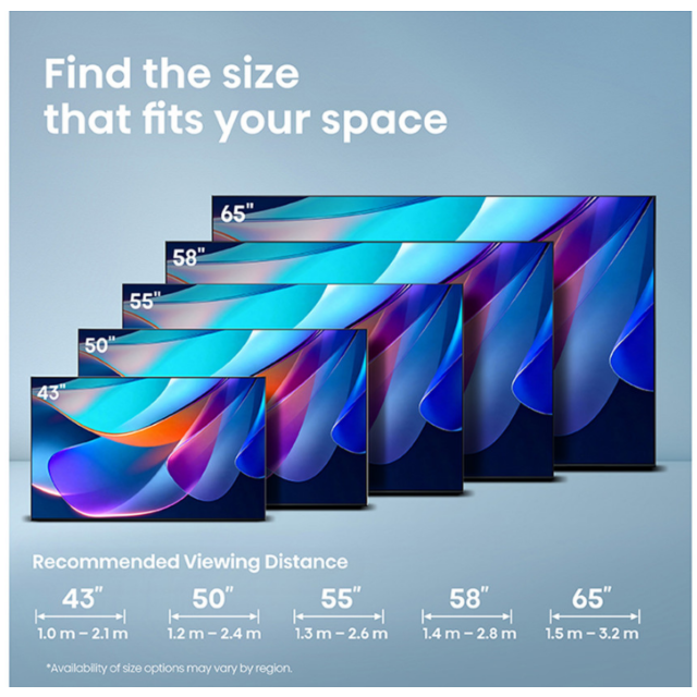 Hisense 50A6STUK 50 inch 4K Ultra HD AI Smart TV with Freely