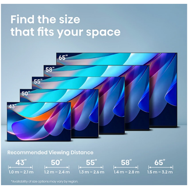 Hisense 65A6STUK 65 inch 4K Ultra HD AI Smart TV with Freely
