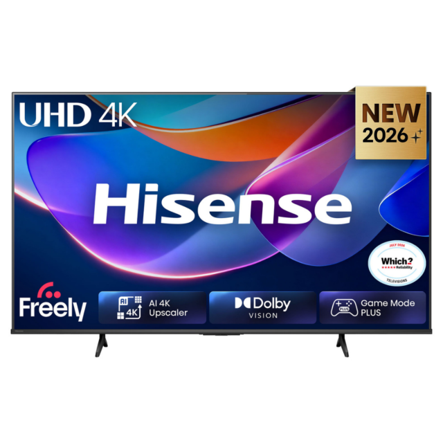 Hisense 65A6STUK 65 inch 4K Ultra HD AI Smart TV with Freely