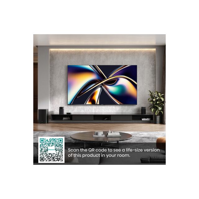 Hisense 75U8QTUK 75 inch Mini-LED 4K Ultra HD 165Hz HDR Smart AI TV with Freely