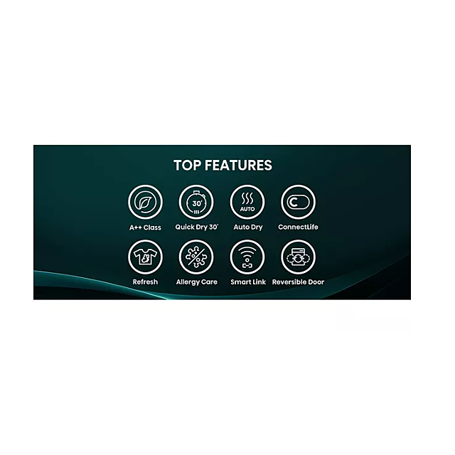 Hisense DH3S902BWCC Heat Pump 9Kg Dryer 
