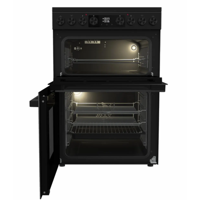 Hisense HDCEC6C20B Electric Cooker With Double Oven, 60 Cm