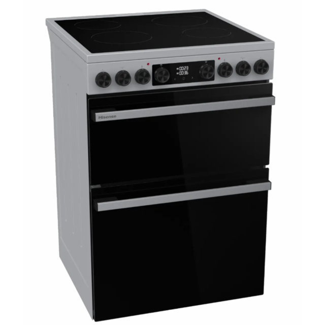 Hisense HDCEC6C20X Electric Cooker With Double Oven, 60 Cm