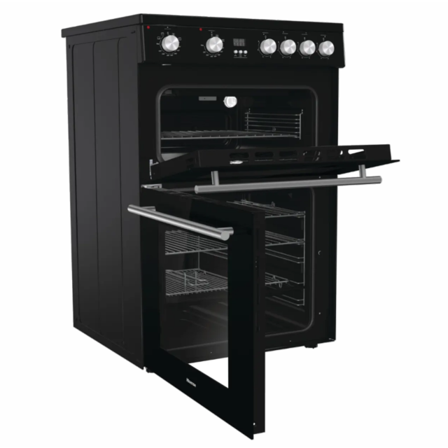 Hisense HDE3211BBUK Electric Cooker With Double Oven, 60 Cm