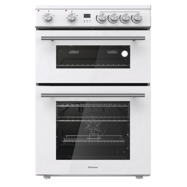Hisense HDE3211BWUK Freestanding Ceramic Electric Cooker With Double Oven 