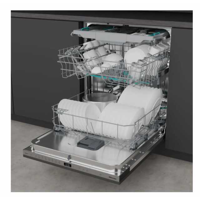 Hisense HV663A60UK Hi6 Integrated Dishwasher, 60 Cm 