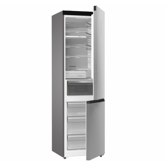 Hisense RB5P410SACCUK 60X200cm Total No Frost Combi, Wifi, Covertable Compartment, C Rating, Stainle