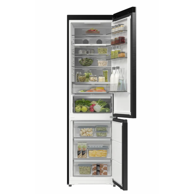 Hisense RB5P410SAFCUK 60x200cm Total No Frost Combi, Wifi, Covertable Compartment, C rating, Black S