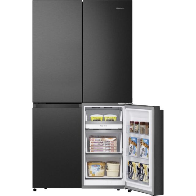 Hisense RQ758N4SAFE American 4 Door Cross Door,Black Stainless Steel 