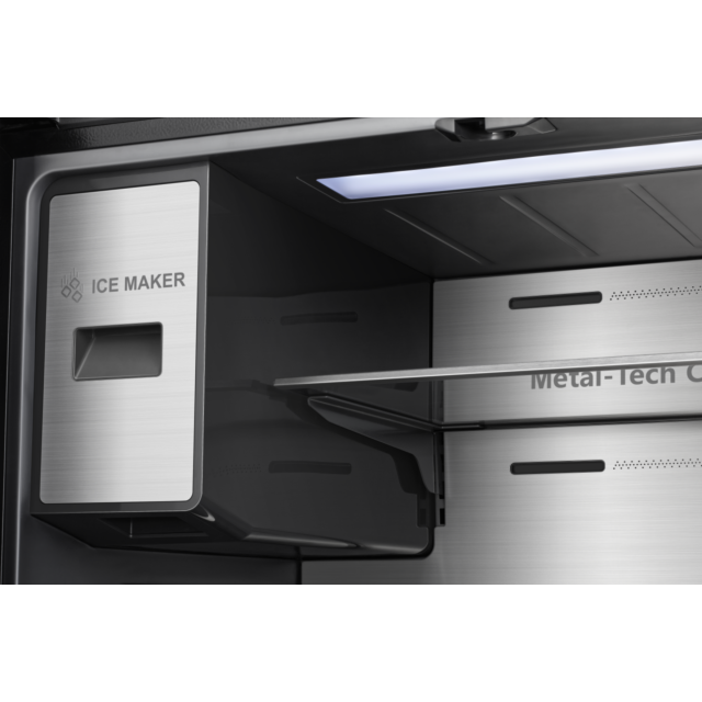 Hisense RQ760N4IFE American 4 Door Cross Door, Plumbed Water And Ice Dispenser, Eclipse Dark Interio