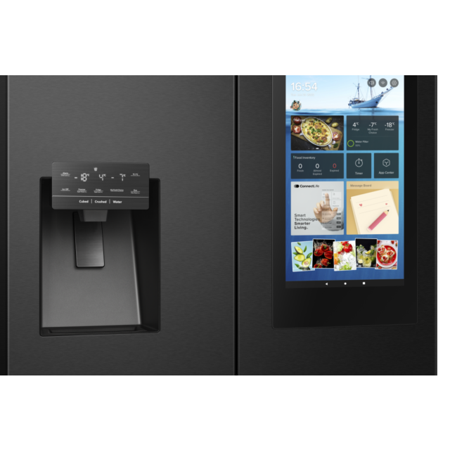 Hisense RQ760N4IFE American 4 Door Cross Door, Plumbed Water And Ice Dispenser, Eclipse Dark Interio