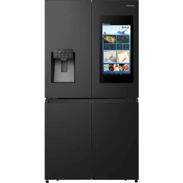 Hisense RQ760N4IFE American 4 Door Cross Door, Plumbed Water And Ice Dispenser, Eclipse Dark Interio