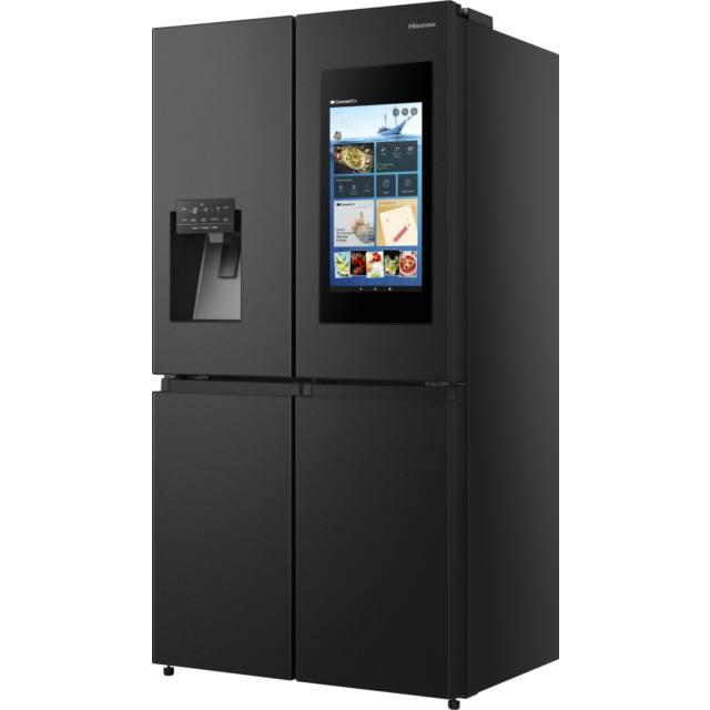 Hisense RQ760N4IFE American 4 Door Cross Door, Plumbed Water And Ice Dispenser, Eclipse Dark Interio