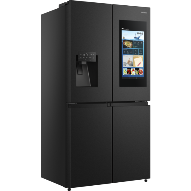 Hisense RQ760N4IFE American 4 Door Cross Door, Plumbed Water And Ice Dispenser, Eclipse Dark Interio