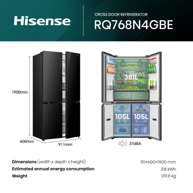 Hisense RQ768N4GBE Multi Door American 