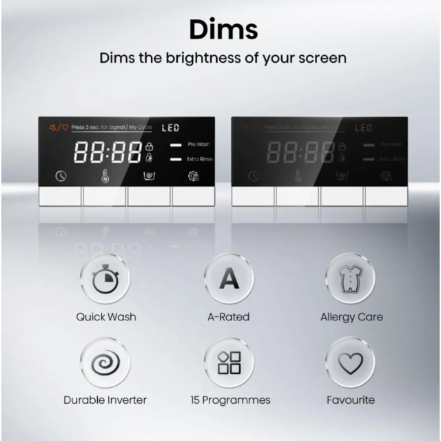 Hisense WD3M841BWI 8KG Built-In Washer Dryer - White 