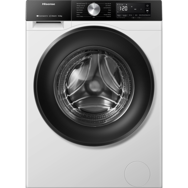 Hisense WF3S1043BW3 3S Washing machine 10kg, 1400rpm, A Rated - white 