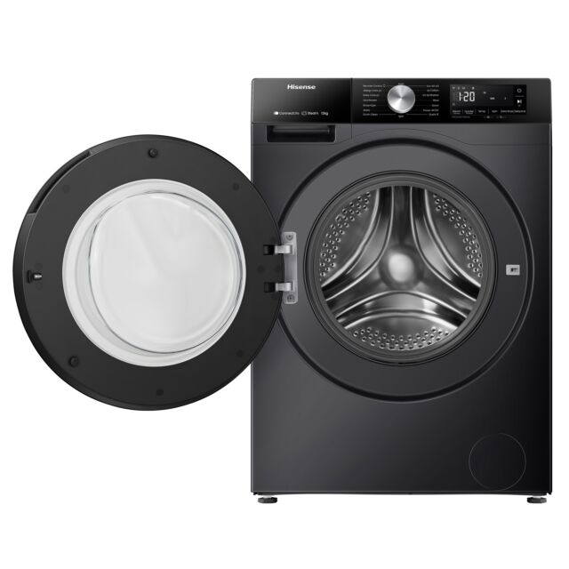 Hisense WF3S1243BB3 3S Washing Machine, 12kg, 1400rpm, A Rated, Black