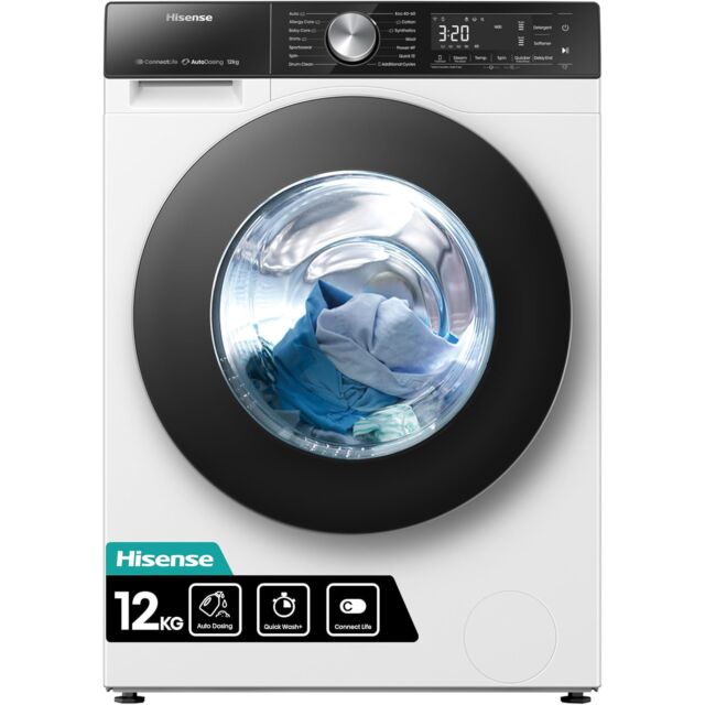 Hisense WF5S1245BW 5S Series Auto Dosing Wf5s1245bw 12Kg 1400 Spin Wifi Connected Washing Machine Wh