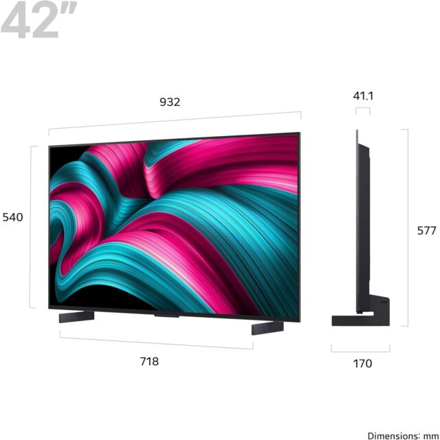 LG OLED42C55LA 42inch OLED evo AI C5 4K Smart TV 2025 