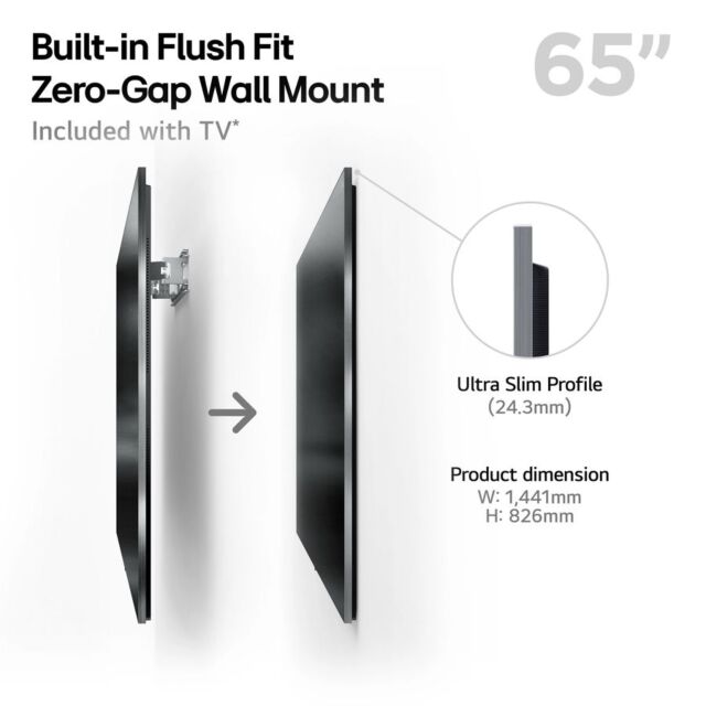 LG OLED65G54LW 65inch OLED evo AI G5 4K Smart TV 2025 - Wall Mount Version 