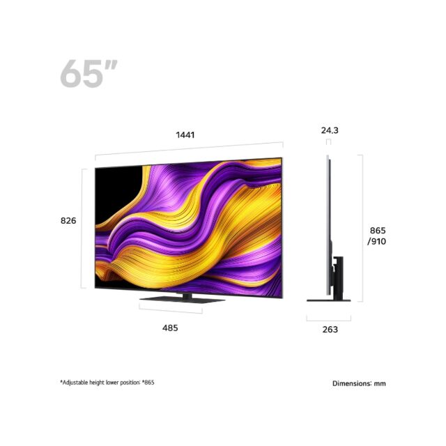 LG OLED65G56LS 65inch OLED evo AI G5 4K Smart TV 2025 - Stand Version