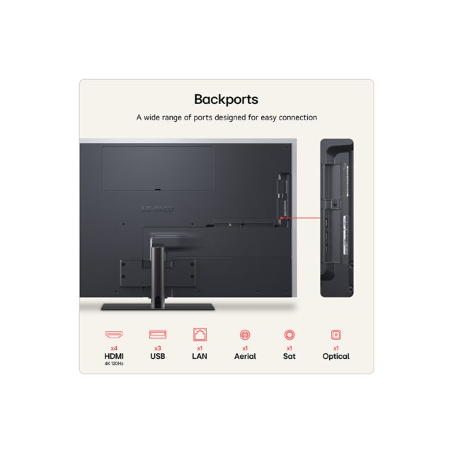 LG OLED65G66LS 65 inch OLED Evo 4K Ultra HD HDR Smart TV (Stand version) 2026 