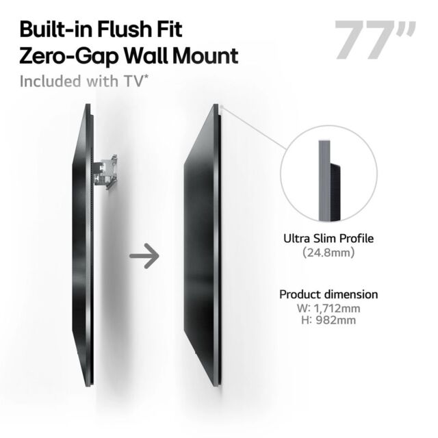 LG OLED77G54LW 77inch OLED evo AI G5 4K Smart TV 2025 - Wall Mount Version