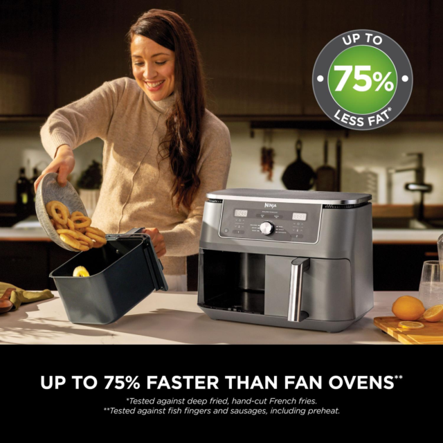 Ninja DZ400UK MAX 6-in-1 Dual Zone Air Fryer 9.5L