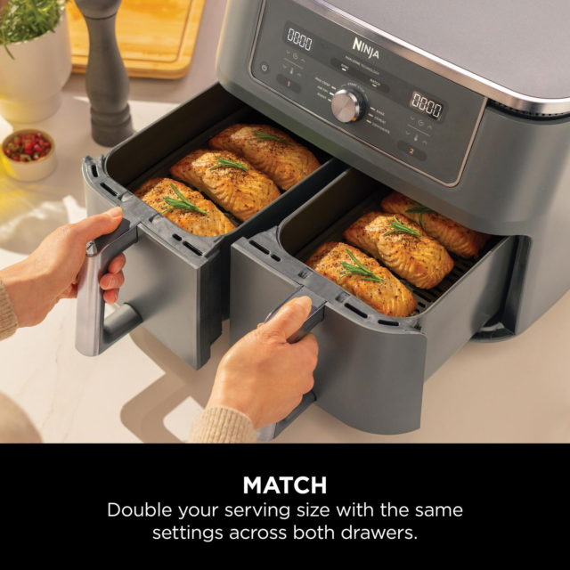 Ninja DZ400UK MAX 6-in-1 Dual Zone Air Fryer 9.5L