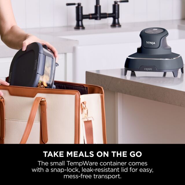 Ninja FN101UKGY Crispi 4-In-1 Portable Glass Air Fryer Cyber Space 
