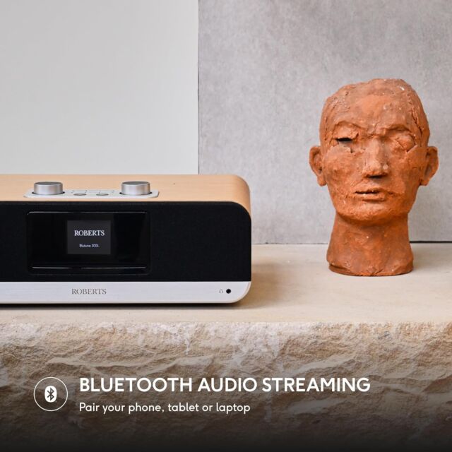 Roberts BLUETUNE300L DAB+/FM/CD Bluetooth Radio Cherry Wood