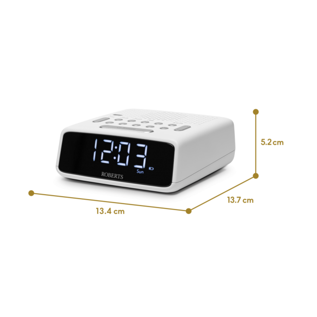 Roberts ORTUSFMW FM Alarm Clock Radio White