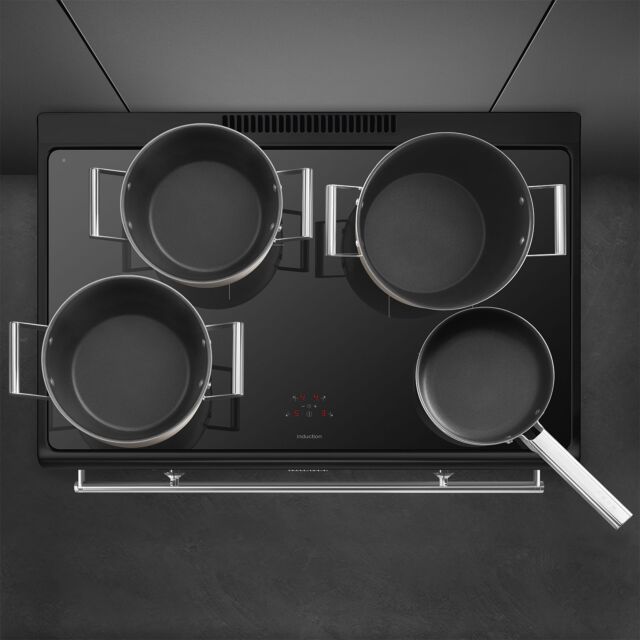 Smeg CX91IMBL 90cm Concert Induction Range Cooker Black