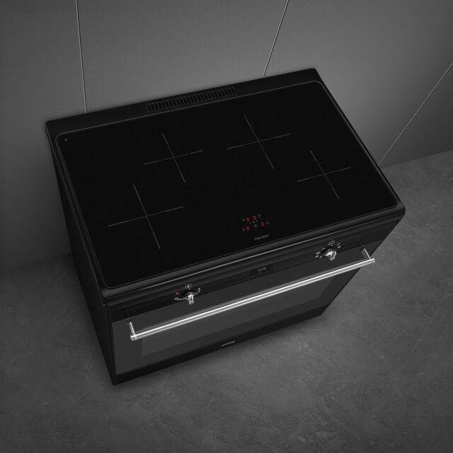 Smeg CX91IMBL 90cm Concert Induction Range Cooker Black
