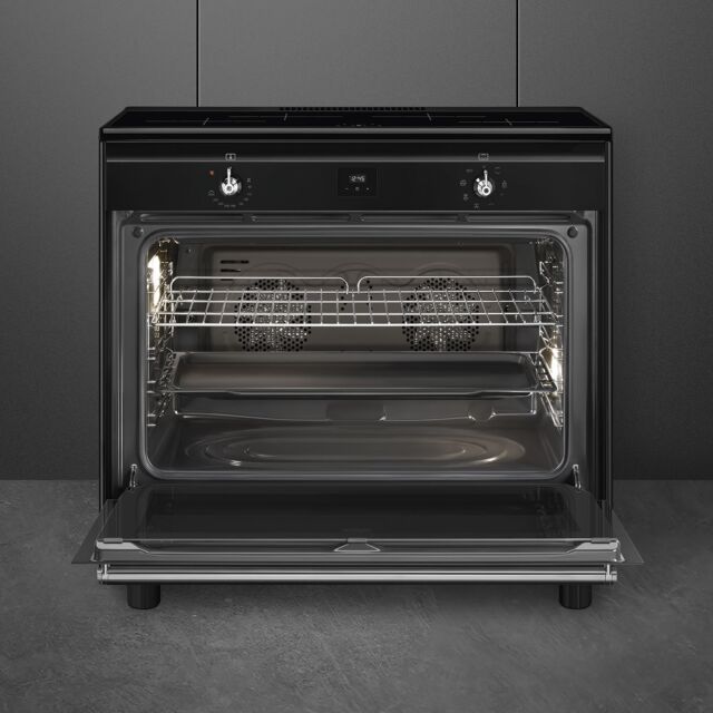 Smeg CX91IMBL 90cm Concert Induction Range Cooker Black