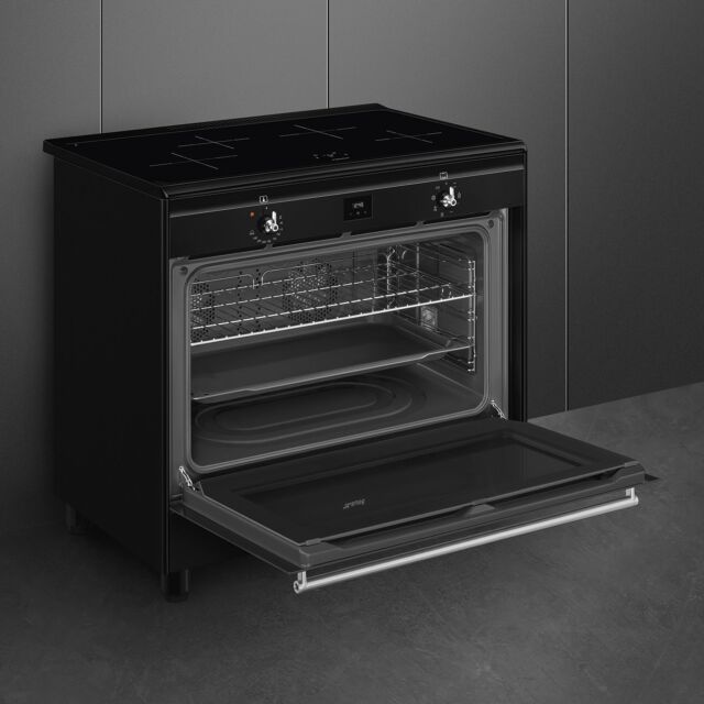 Smeg CX91IMBL 90cm Concert Induction Range Cooker Black