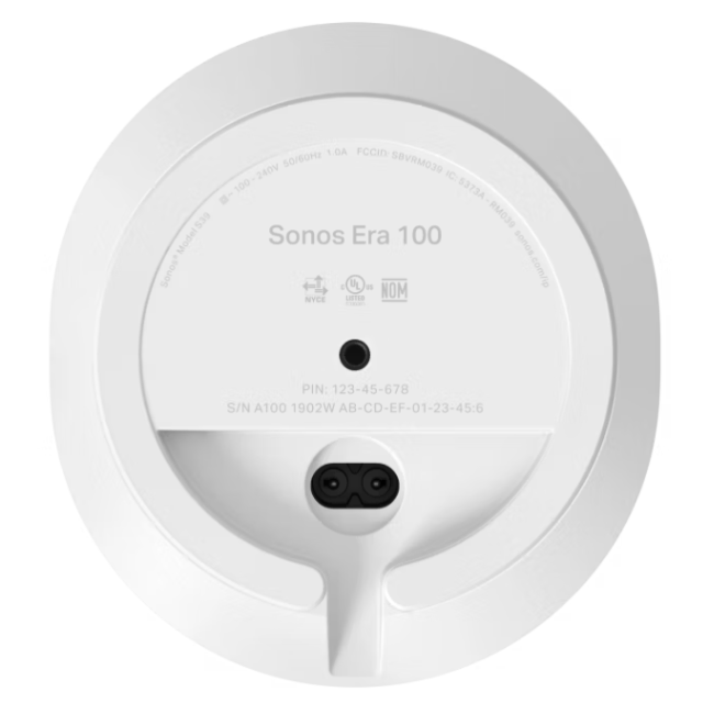 Sonos ERA 100 Smart Speaker With Apple Airplay And Voice Enabled White