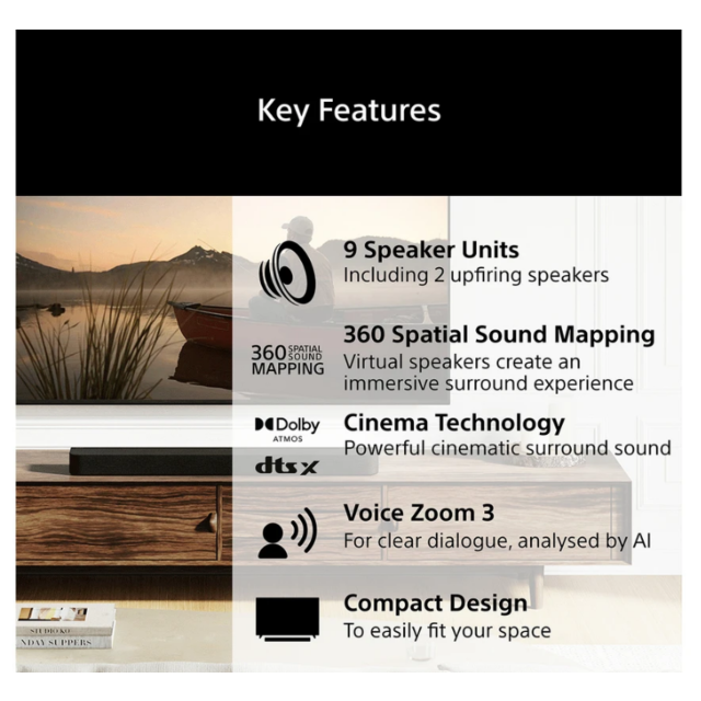 Sony HTA7100 BRAVIA Theatre Bar 7 Dolby Atmos / DTS X Soundbar