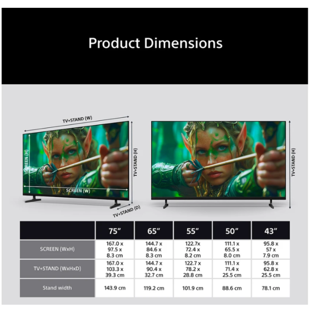 Sony K65S25M2PB BRAVIA 2 65 inch 4K Ultra HD HDR Smart LED TV