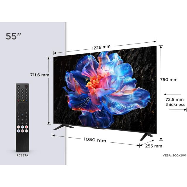 TCL 55V6C 55 Inch 4K Direct LED HDR Google TV