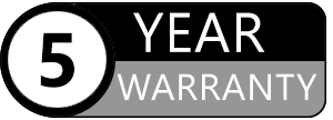 Free 5 Year Warranty